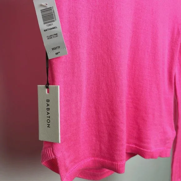 Aritzia Babaton Nathaniel Sweater | XXS | Fluro Pink *sold out online* - Picture 4 of 5